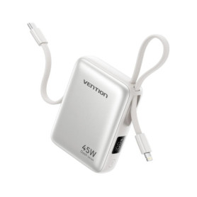 Vention Mini Batterie Externe 10000mAh 45W avec Câbles Intégrés - Beige