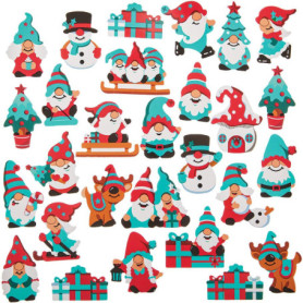 Paquet de 150 Autocollants en Mousse Gonk de Noël - Baker Ross