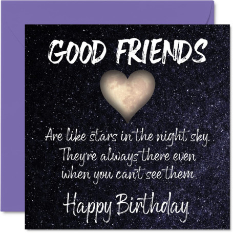 Carte d'anniversaire spéciale pour ami - Friends Like Stars