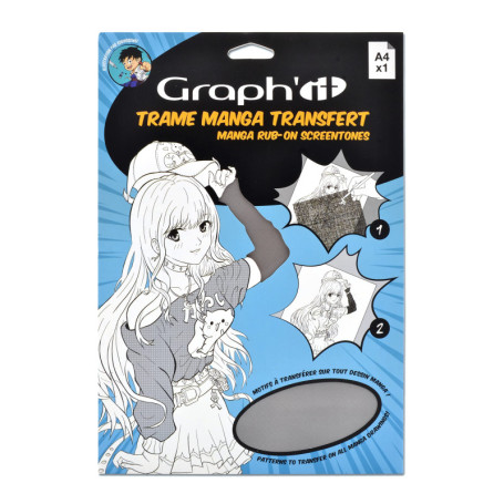 Trame de Transfert Ombres Foncées pour Dessin Manga A4 - GRAPH'IT