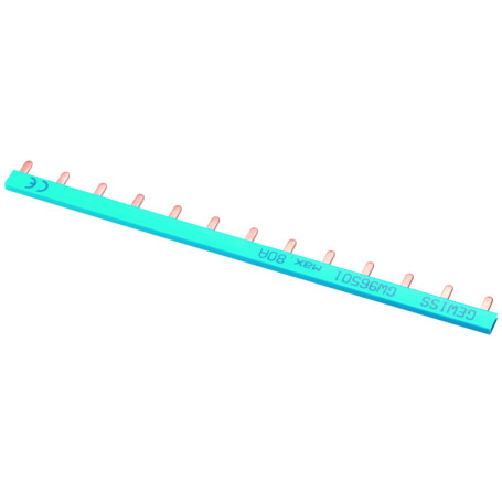 Peigne de Raccordement Unipolaire 63A - 1P 13 Modules Bleu