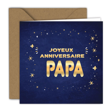 Carte d'Anniversaire Étoilée avec Enveloppe - Edition Colibri