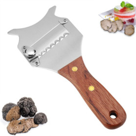 Trancheuse à Truffes et Fromages Réglable avec Poignée en Bois