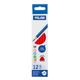 Boîte de 12 Crayons Triangulaires Rouges Ergonomiques