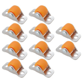 Lot de 10 roulettes fixes directionnelles pour étagères et meubles