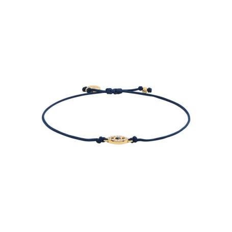 Bracelet en laiton doré Sutton avec breloque œil maléfique - Fossil