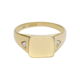 Chevalière dorée Ellis en acier inoxydable pour femme - Fossil