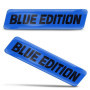 Lot de 2 autocollants 3D en gel silicone SkinoEu - Blue Edition