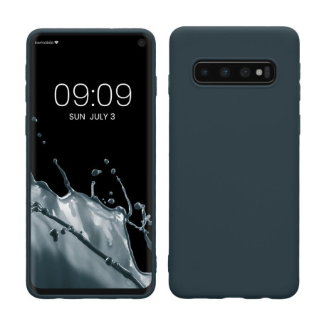 Housse de Protection Souple en Silicone pour Samsung Galaxy S10 - Ardoise Foncée