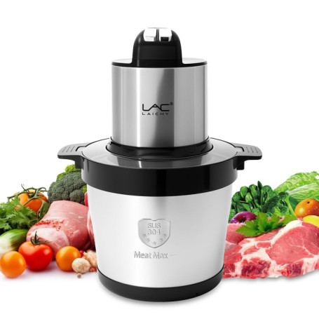 Robot de Cuisine Électrique Grande Capacité avec Hachoir à Viande en Acier Inoxydable