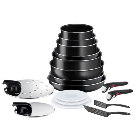 Batterie de Cuisine Tefal Ingenio 17 Pièces - Poêles, Casseroles et Wok Empilables