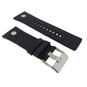 Bracelet en cuir noir Diesel LB-DZ7313 pour montre - 28 mm