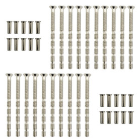 Lot de 40 vis M4 x 60 mm pour poignées de porte et rosaces