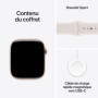Apple Watch Series 11 GPS + Cellular 46 mm - Montre Connectée Or Rose avec Bracelet Sport Rose Tendre