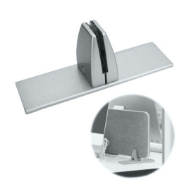 Pince de Table Réglable en Aluminium pour Cloison de Bureau - Argent