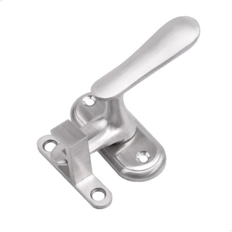 Verrou de Sécurité en Acier Inoxydable à Angle Droit - Loquet de Porte Argenté
