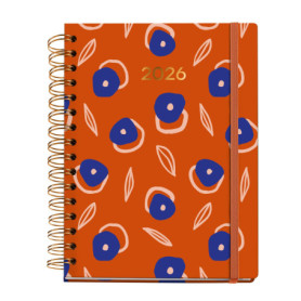 Agenda Semainier 2026 Miquelrius - Planification Hebdomadaire avec Couverture Flourish