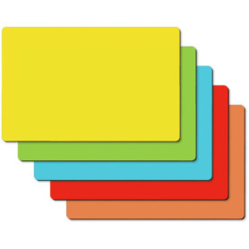 Notes électrostatiques Sigel - Pack de 25 couleurs vives pour tableaux blancs