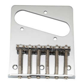 Chevalet Vintage Chrome pour Guitare Électrique Tele à 6 Cordes
