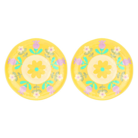 Lot de 2 assiettes plates en mélamine Florianne Spring - THUN