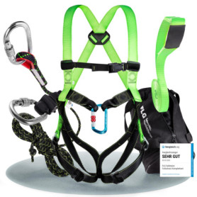 Kit de Protection Antichute FLG Safetytec - Harnais de Sécurité avec Connecteur et Sangle