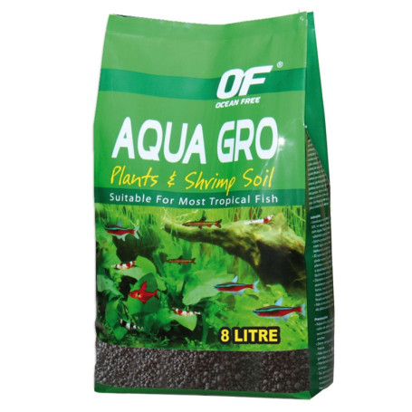 Gravier Noir Ocean Free PM220 pour Plantes d'Aquarium - 8 Litres