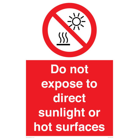 Panneau de Signalisation 'Ne pas exposer au soleil' - 400 x 600 mm