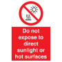 Panneau de Signalisation 'Ne pas exposer au soleil' - 400 x 600 mm