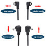 Câble Mini USB 90° QIANRENON - 1,5m pour Appareils Photo et GPS
