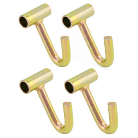 Lot de 4 crochets en J robustes pour tube d'arrimage - QWORK