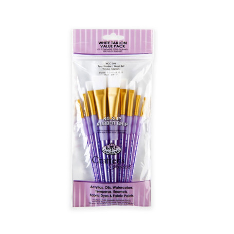 Set de 9 Pinceaux Plats Crafter's Choice par Royal & Langnickel