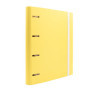 Classeur 4 Anneaux Jaune Pastel avec Intercalaires et Recharges A4