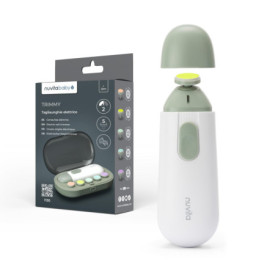 Nuvita Trimmy Coupe-Ongles Électrique pour Bébés - Kit Complet avec Étui de Voyage
