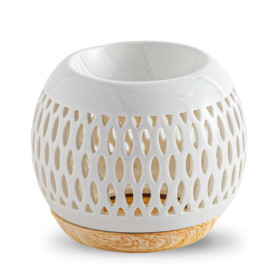 Brûle-Parfum Céramy Treillis - Diffuseur Aromatique Élégant