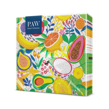 Serviettes en Papier Tropical Delight - Lot de 20 pour Fêtes et Anniversaires