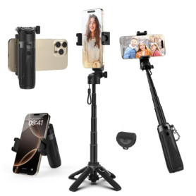 Mini Perche à Selfie Bluetooth avec Trépied Pliable pour Smartphone