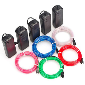 Guirlande Lumineuse EL Fil Néon 5x3M - 5 Couleurs pour Fêtes et Événements