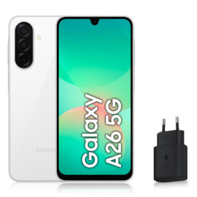 Samsung Galaxy A26 5G - Smartphone Android 128 Go avec Chargeur Rapide 25W - Blanc