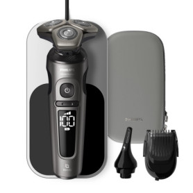 Rasoir Électrique Philips S9000 Prestige avec Tondeuse et Socle de Recharge Qi