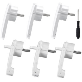 Lot de 6 fiches coudées plates Schuko avec protection 250 V 16 A