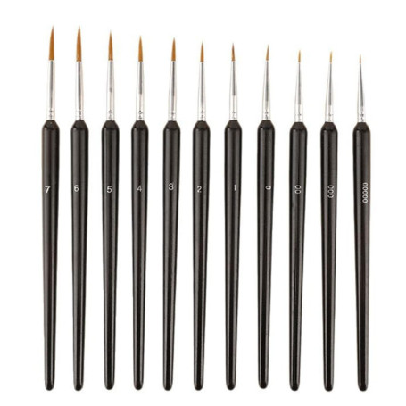 Ensemble de 11 Pinceaux Fins SYEYCW pour Peinture Détail et Aquarelle
