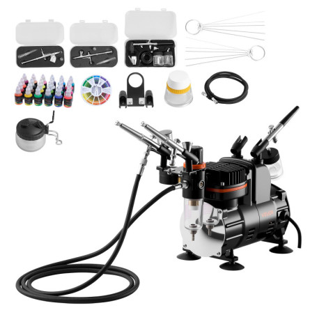 Kit Aérographe VEVOR avec Compresseur et Accessoires Complets