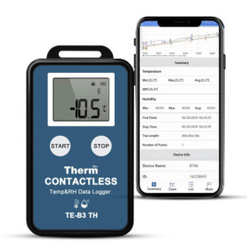 ThermElc TE-B3 TH Enregistreur Bluetooth de Température et Humidité