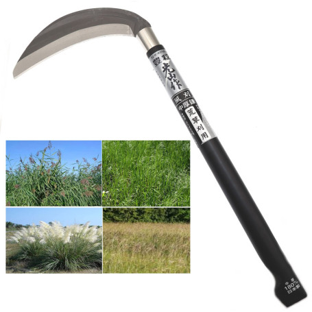 Faux Faucille Japonaise avec Lame Épaisse en Acier Chromax pour Jardinage