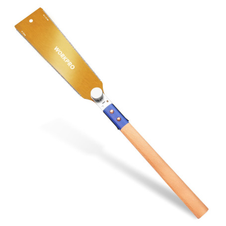 Scie Japonaise WORKPRO 250 mm avec Lame Double Tranchant et Poignée Ergonomique