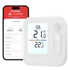 SwitchBot Panneau de Contrôle Climatique Intérieur avec Thermohygromètre