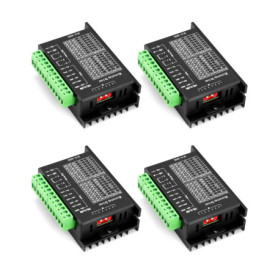 QWORK Lot de 4 Pilotes TB6600 pour Moteurs Pas à Pas - Idéal Imprimantes 3D et CNC