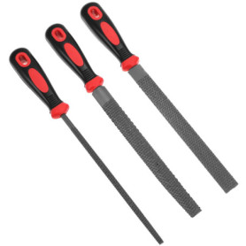 Set de 3 limes à râper QWORK en acier carbone T12 avec manche antidérapant