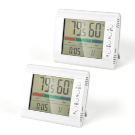 Thermomètre Hygromètre Intérieur Romon - 2 Pièces avec Support et Grand Écran