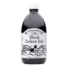 Flacon d'Encre de Chine Noir 500ml Winsor & Newton